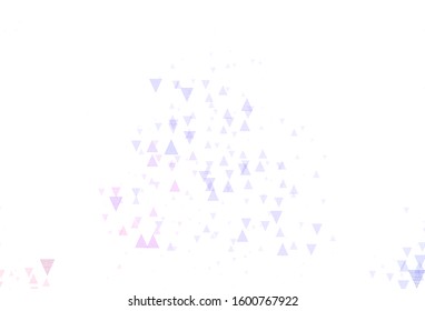Light Purple, Pink vector template with crystals, circles. Circles, lines on abstract background with colorful gradient. Pattern for booklets, leaflets
