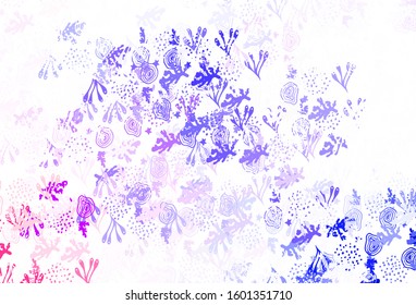 Light Purple, Pink vector template with chaotic shapes. Illustration with colorful gradient shapes in abstract style. Elegant design for wallpapers.