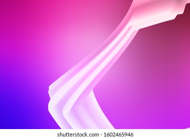 Light Purple, Pink vector template with wry lines. Shining colorful illustration in simple style. Brand new design for your ads, poster, banner.