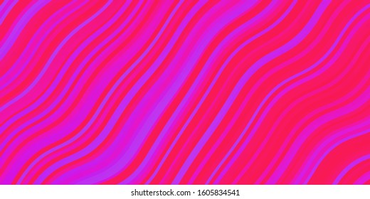 Light Purple, Pink vector template with lines. Colorful illustration, which consists of curves. Smart design for your promotions.