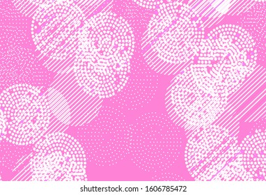 Light Purple, Pink vector template with circles. Illustration with set of shining colorful abstract circles. Pattern for beautiful websites.