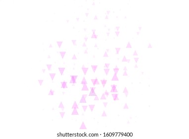Light Purple, Pink vector template with crystals, circles. Modern abstract illustration with colorful dots, lines. Modern template for landing page.