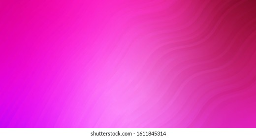 Light Purple, Pink vector template with lines. Gradient illustration in simple style with bows. Template for cellphones.