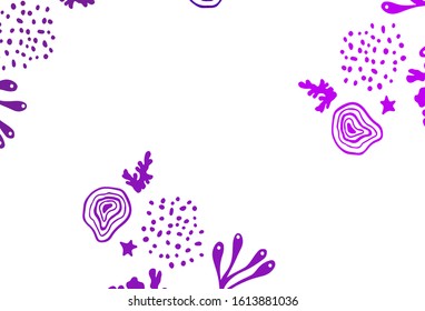 Light Purple, Pink vector template with chaotic shapes. Illustration with colorful gradient shapes in abstract style. Best smart design for your business.