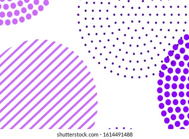 Light Purple, Pink vector template with circles. Glitter abstract illustration with blurred drops of rain. Pattern for ads, leaflets.