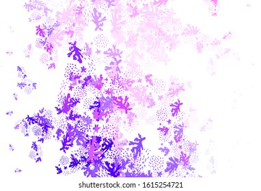 Light Purple, Pink vector template with chaotic shapes. Illustration with colorful gradient shapes in abstract style. Modern design for your business card.