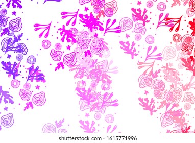 Light Purple, Pink vector template with chaotic shapes. Colorful chaotic forms with gradient in modern style. Simple design for your web site.