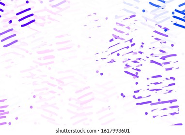 Light Purple, Pink vector template with repeated sticks. Colorful shining illustration with lines on abstract template. Pattern for ad, booklets, leaflets.