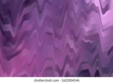 Light Purple, Pink vector template with curved lines. Brand new colorful illustration in simple style. A completely new template for your design.