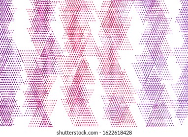 Light Purple, Pink vector template with crystals, circles. Modern abstract illustration with colorful dots, lines. Template for wallpapers.