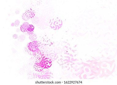 Light Purple, Pink vector template with chaotic shapes. Simple colorful illustration with abstract gradient shapes. Best smart design for your business.