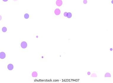 Light Purple, Pink vector template with circles. Modern abstract illustration with colorful water drops. Pattern for futuristic ad, booklets.