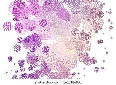Light Purple, Pink vector template with chaotic shapes. Decorative design in abstract style with random forms. Modern design for your business card.