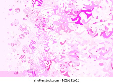 Light Purple, Pink vector template with chaotic shapes. Simple colorful illustration with abstract gradient shapes. Best smart design for your business.