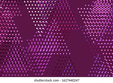 Light Purple, Pink vector template with crystals, circles. Abstract gradient illustration with circles, triangles. Template for wallpapers.