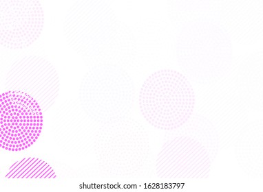 Light Purple, Pink vector template with circles. Modern abstract illustration with colorful water drops. Pattern for ads, leaflets.