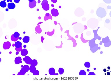 Light Purple, Pink vector template with circles. Blurred bubbles on abstract background with colorful gradient. Pattern for textures of wallpapers.