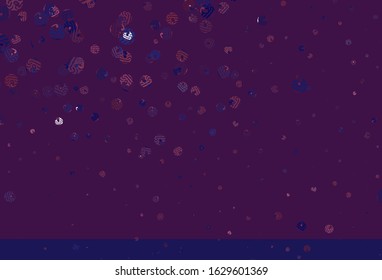 Light Purple, Pink vector template with chaotic shapes. Decorative design in abstract style with random forms. Background for a cell phone.