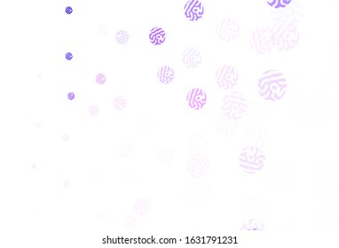 Light Purple, Pink vector template with circles. Blurred decorative design in abstract style with bubbles. Pattern for beautiful websites.