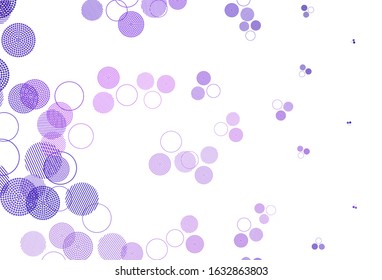 Light Purple, Pink vector template with circles. Abstract illustration with colored bubbles in nature style. Design for your business advert.