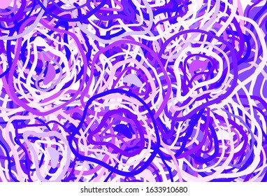 Light Purple, Pink vector template with chaotic shapes. Colorful chaotic forms with gradient in modern style. Background for a cell phone.