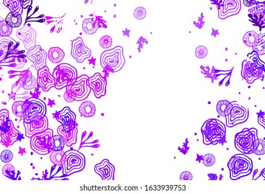 Light Purple, Pink vector template with chaotic shapes. Modern abstract illustration with colorful random forms. Simple design for your web site.