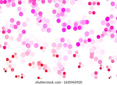 Light Purple, Pink vector template with circles. Illustration with set of shining colorful abstract circles. Pattern for ads, leaflets.