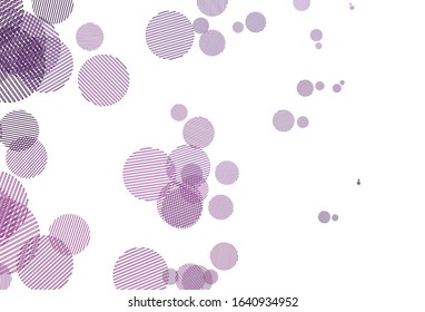 Light Purple, Pink vector template with circles. Abstract illustration with colored bubbles in nature style. Pattern for beautiful websites.