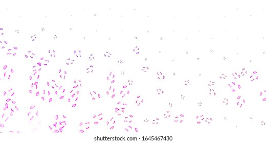 Light Purple, Pink vector template with businesswoman signs. Simple design in abstract style with women’s rights activism. Best design to show the power of women.