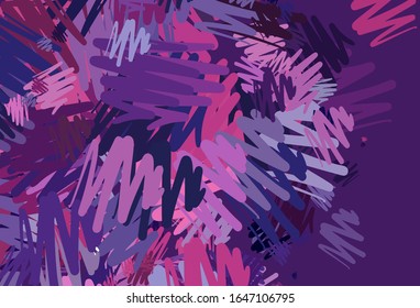 Light Purple, Pink vector template with repeated sticks. Blurred decorative design in simple style with lines. Pattern for ad, booklets, leaflets.