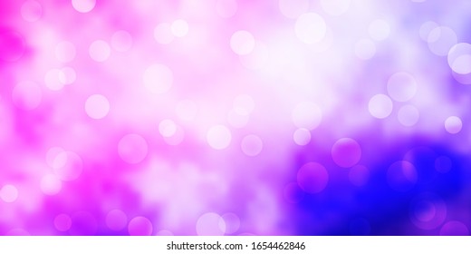 Planta vectorial rosa pálido con círculos. Ilustración abstracta moderna con formas de círculo coloridas. Diseño para sus comerciales.
