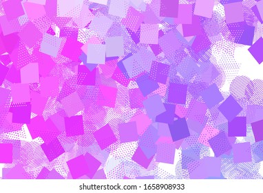 Planta vectorial rosa pálido con cristales, círculos, cuadrados. Círculos, líneas, rhombus con gradiente colorido. Mejor diseño para afiche, pancarta.