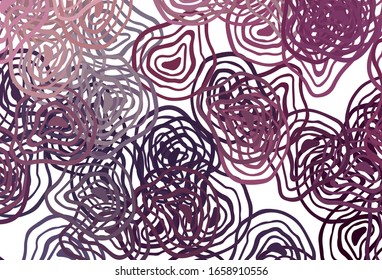 Planta vectorial rosa, púrpura clara, con líneas raras. Ilustración creativa en estilo de medio tono con degradado. Diseño elegante para un libro de marca.