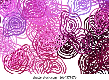 Light Purple, Pink vector template with lines. Creative illustration in halftone style with gradient. Elegant pattern for a brand book.