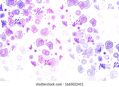 Plantilla vectorial rosa pálido con formas caóticas. Coloridas formas caóticas con degradado de estilo moderno. Diseño sencillo para su sitio web.