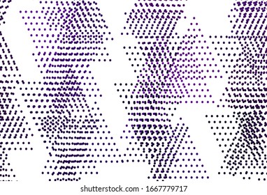Light Purple, Pink vector template with crystals, circles. Glitter abstract illustration with spheres, triangular lines. Pattern for commercials.