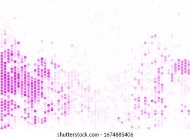 Light Purple, Pink vector template with circles. Abstract illustration with colored bubbles in nature style. Pattern for futuristic ad, booklets.