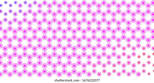 Light Purple, Pink vector template with lines. Colorful illustration with curved lines. Pattern for business booklets, leaflets