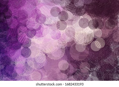 Light Purple, Pink vector template with circles. Blurred bubbles on abstract background with colorful gradient. Pattern for ads, leaflets.