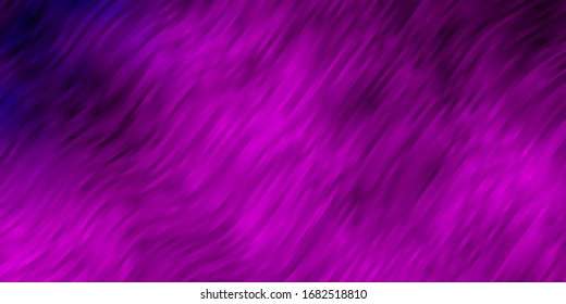 Light Purple, Pink vector template with curved lines. Abstract gradient illustration with wry lines. Template for your UI design.