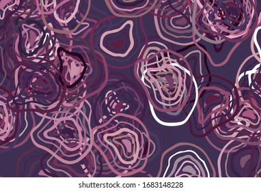 Light Purple, Pink vector template with wry lines. Creative illustration in halftone style with gradient. Elegant pattern for a brand book.