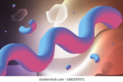 Light Purple, Pink vector template with bent lines. Modern gradient abstract illustration with bandy lines. The elegant pattern for brand book.