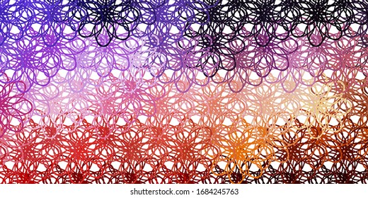 Light Purple, Pink vector template with curves. Colorful illustration with curved lines. Best design for your posters, banners.