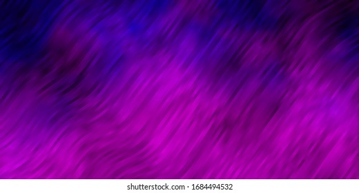 Light Purple, Pink vector template with lines. Colorful illustration in abstract style with bent lines. Pattern for business booklets, leaflets