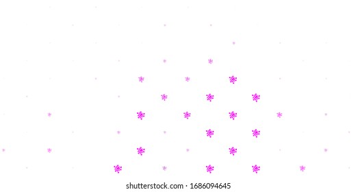 Light Purple, Pink vector template with flu signs. Colorful abstract illustration with gradient medical shapes. Design for biohazard warning.