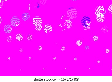 Light Purple, Pink vector template with circles. Blurred bubbles on abstract background with colorful gradient. Pattern for ads, leaflets.