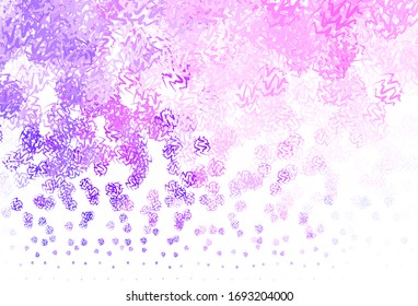 Light Purple, Pink vector template with lines. Geometric illustration in abstract style with gradient.  Abstract style for your business design.