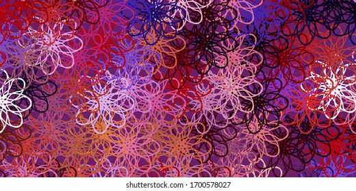 Light Purple, Pink vector template with curves. Colorful illustration with curved lines. Best design for your posters, banners.