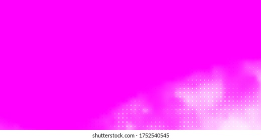 Light Purple, Pink vector template with circles. Abstract decorative design in gradient style with bubbles. Pattern for booklets, leaflets.