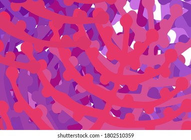 Light Purple, Pink vector template with chaotic shapes. Colorful chaotic forms with gradient in modern style. Simple design for your web site.